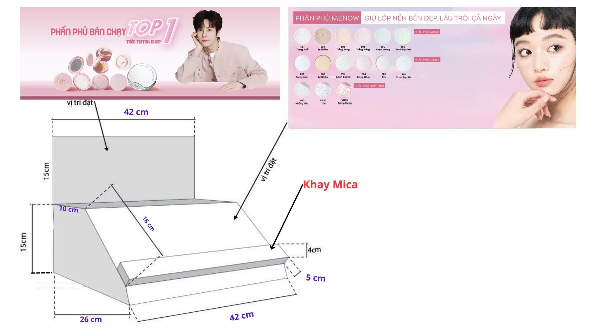 Kệ Formex Trưng Bày Mỹ Phẩm